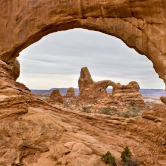 Arches was very popular during presidents day weekend, but I waited just long enough for the people to clear out for a few minutes and get this great shot of Turrett arch through the north window.  It was a very pleasant day.  We even saw a bride and groom taking photos nearby.  